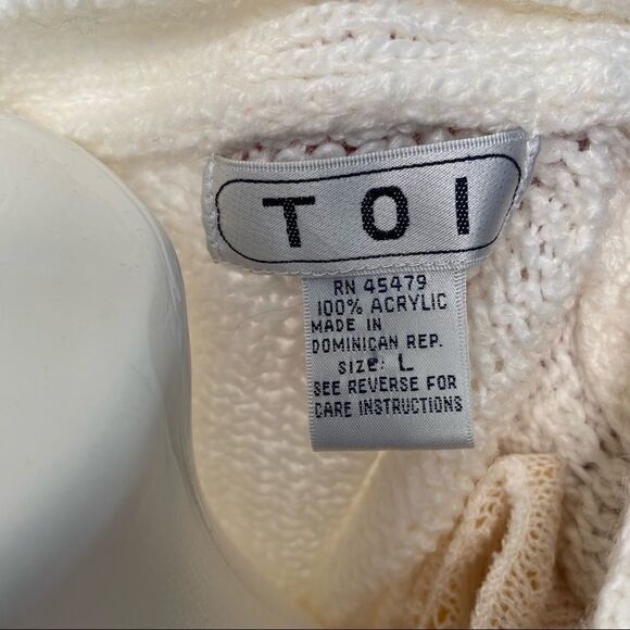 Vintage 90s Retro Boxy Toi Button Front Granny Cardigan - Picture 7 of 9